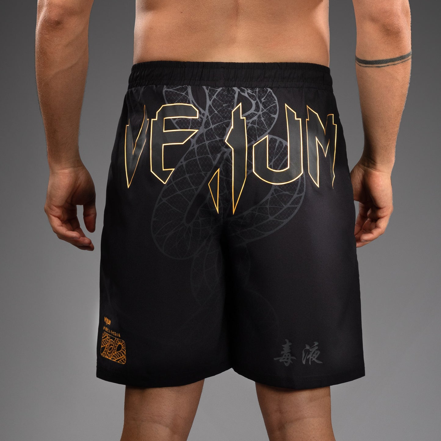 Venum Serpenti Trainingsshorts – Schwarz/Silber/Gold