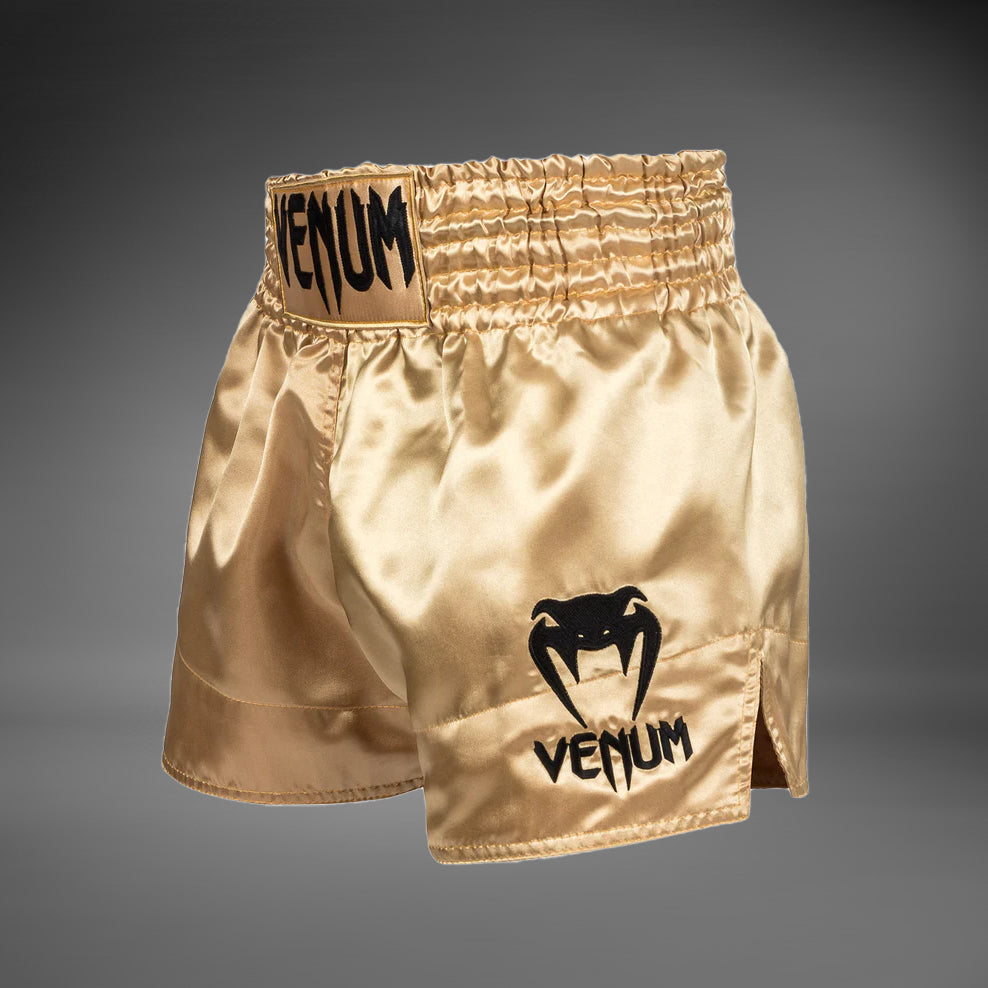 Venum Klassische Thai-Boxshorts Gold/Schwarz