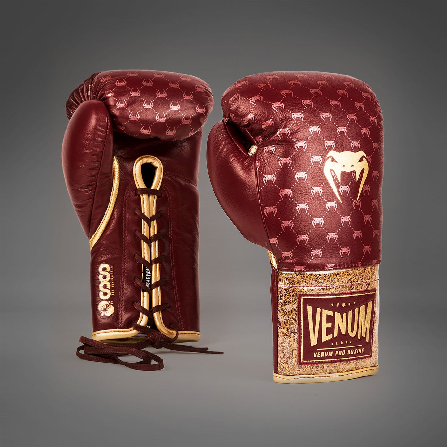 Venum Coco Monogram Pro Boxhandschuhe  – Garnet Red