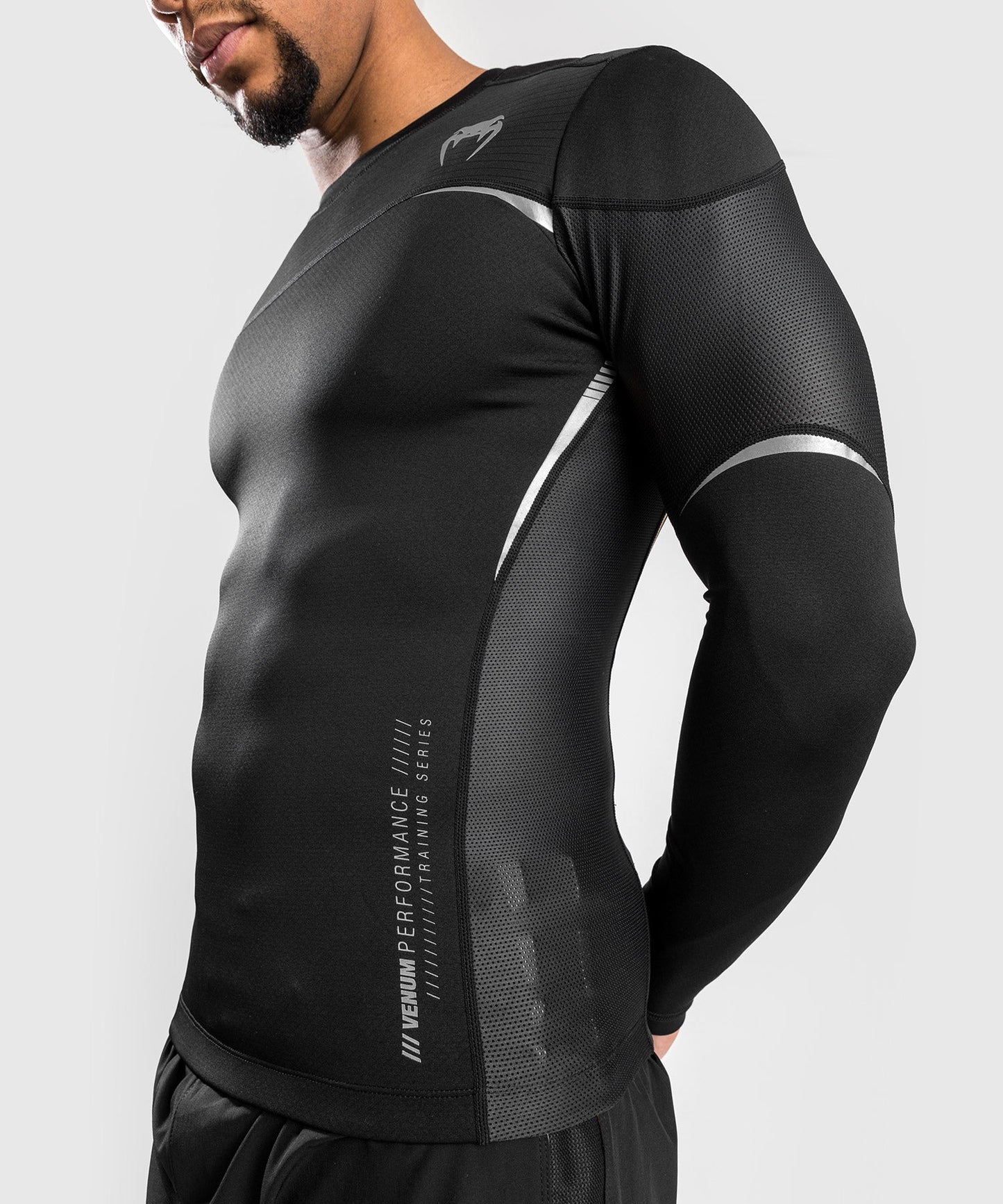 Venum Tempest 2.0 Kompressionsshirt (Langarm) : Schwarz / Grau