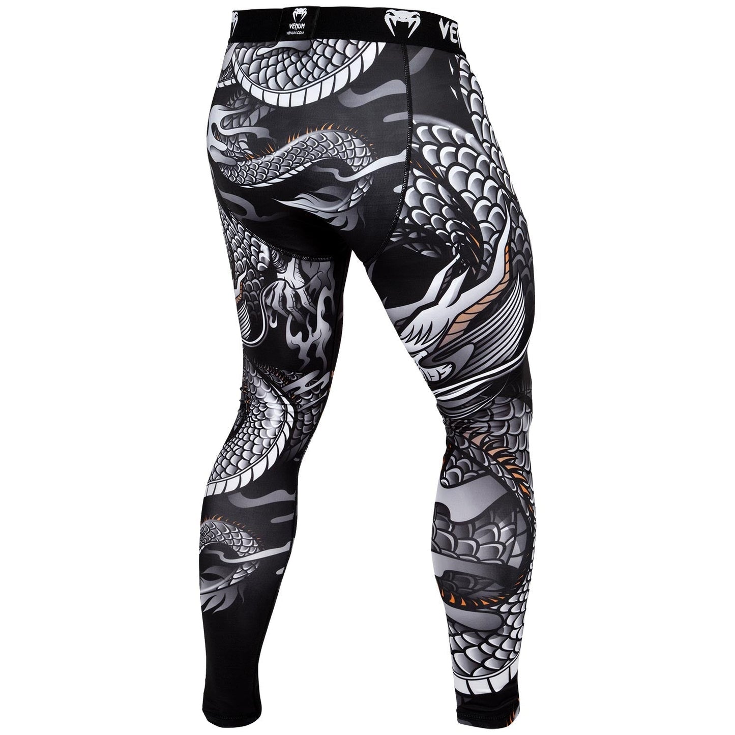 Venum Dragon's Flight Kompressionshose - Schwarz/Weiß