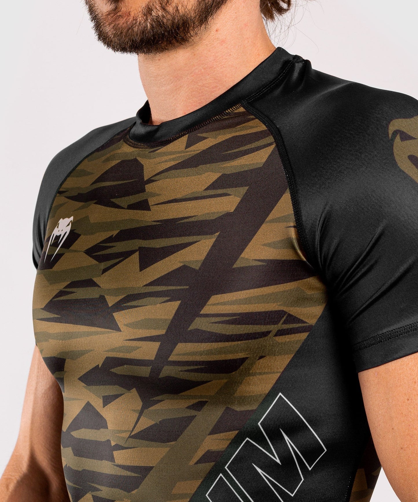 Venum Contender 5.0 Rashguard - Kurze Ärmel - Khaki Camo