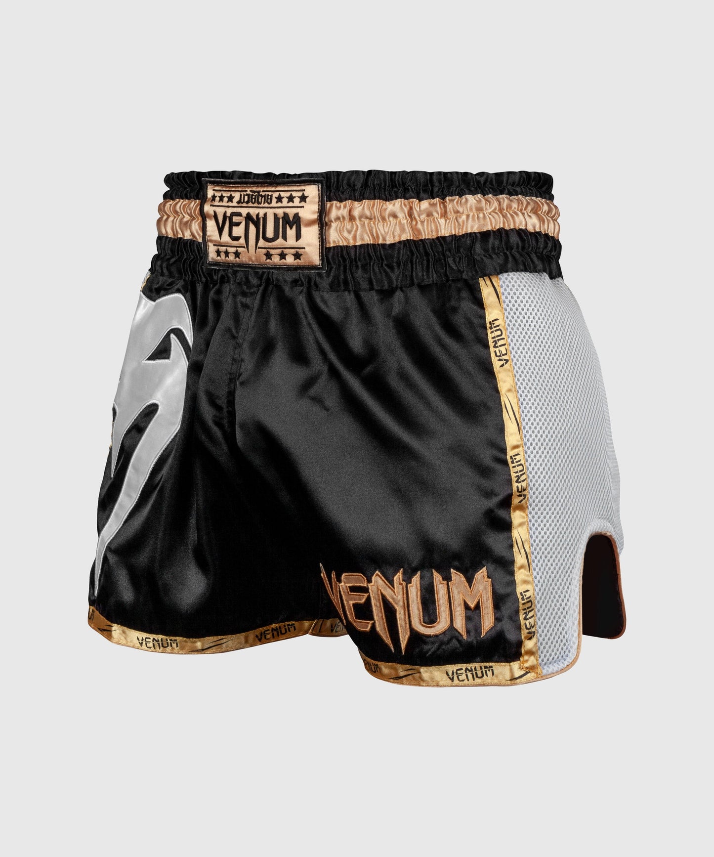 Muay Thai Shorts Venum Giant - Schwarz/Weiß/Gold