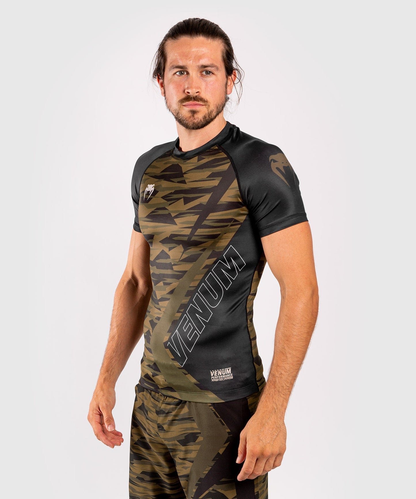 Venum Contender 5.0 Rashguard - Kurze Ärmel - Khaki Camo