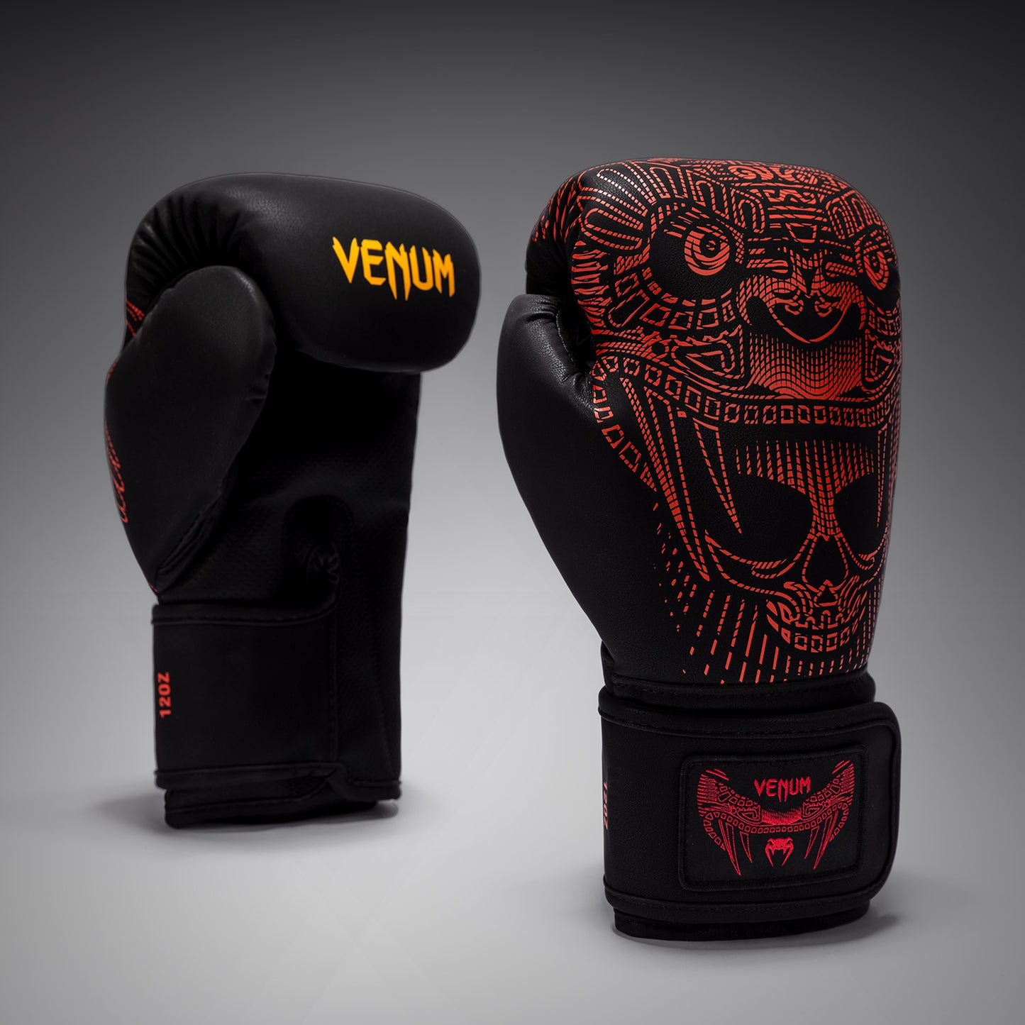 Venum Quetzal Fury Boxhandschuhe - Schwarz/Fury Rot/Tangerine
