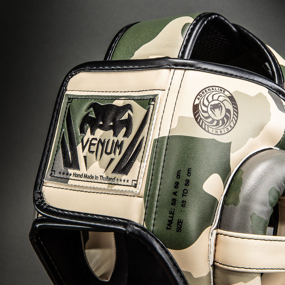 Venum Elite Camo Kopfschutz – Khaki/Cremeweiß