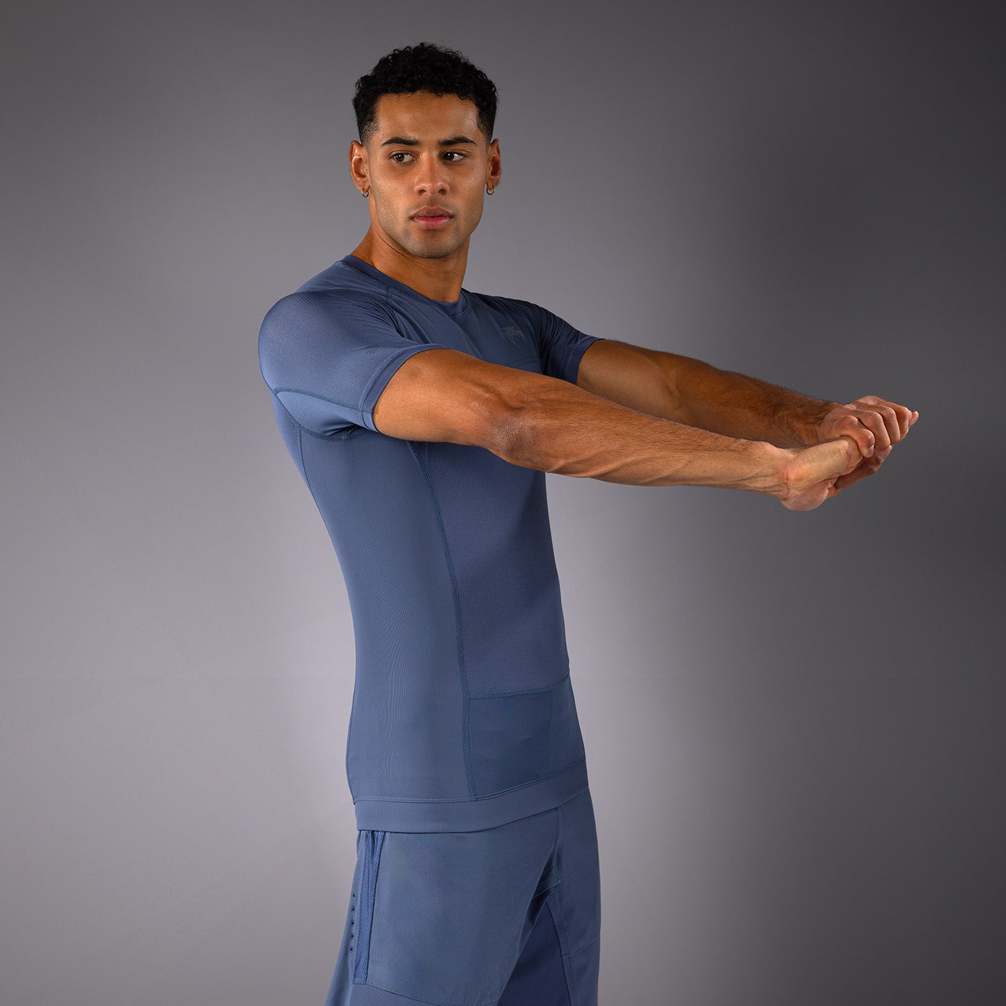 Venum G-Fit Air Herren Kurzarm Rashguard - Nebelblau