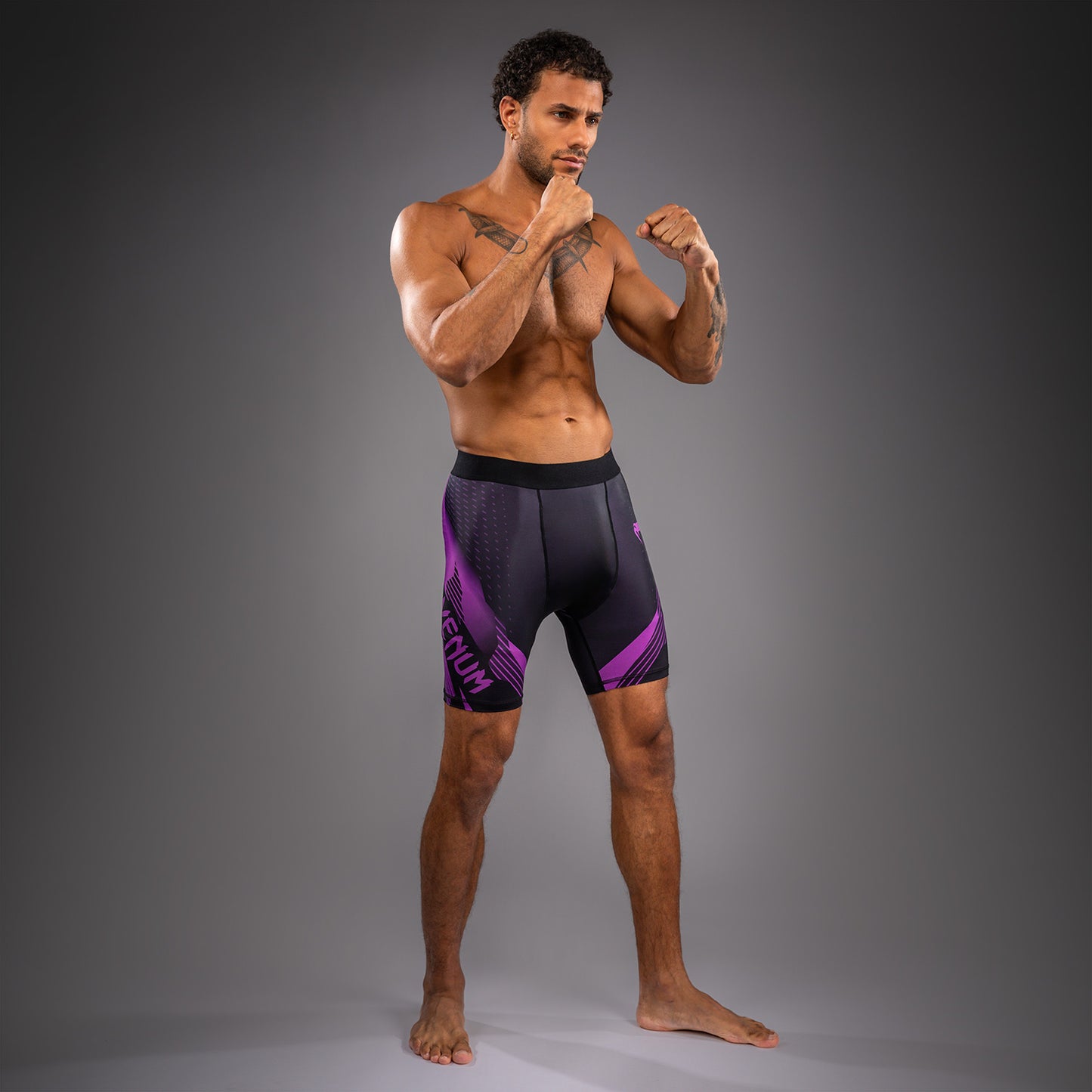 Venum No-Gi 6.0 Kompressionsshort - Schwarz/Lila