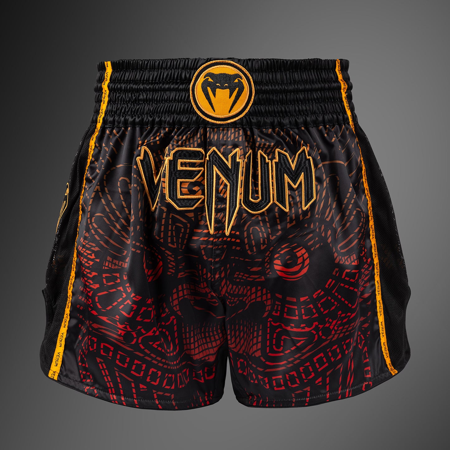 Venum Quetzal Fury Muay‑Thai‑Shorts - Schwarz/Fury Rot/ Tangerine