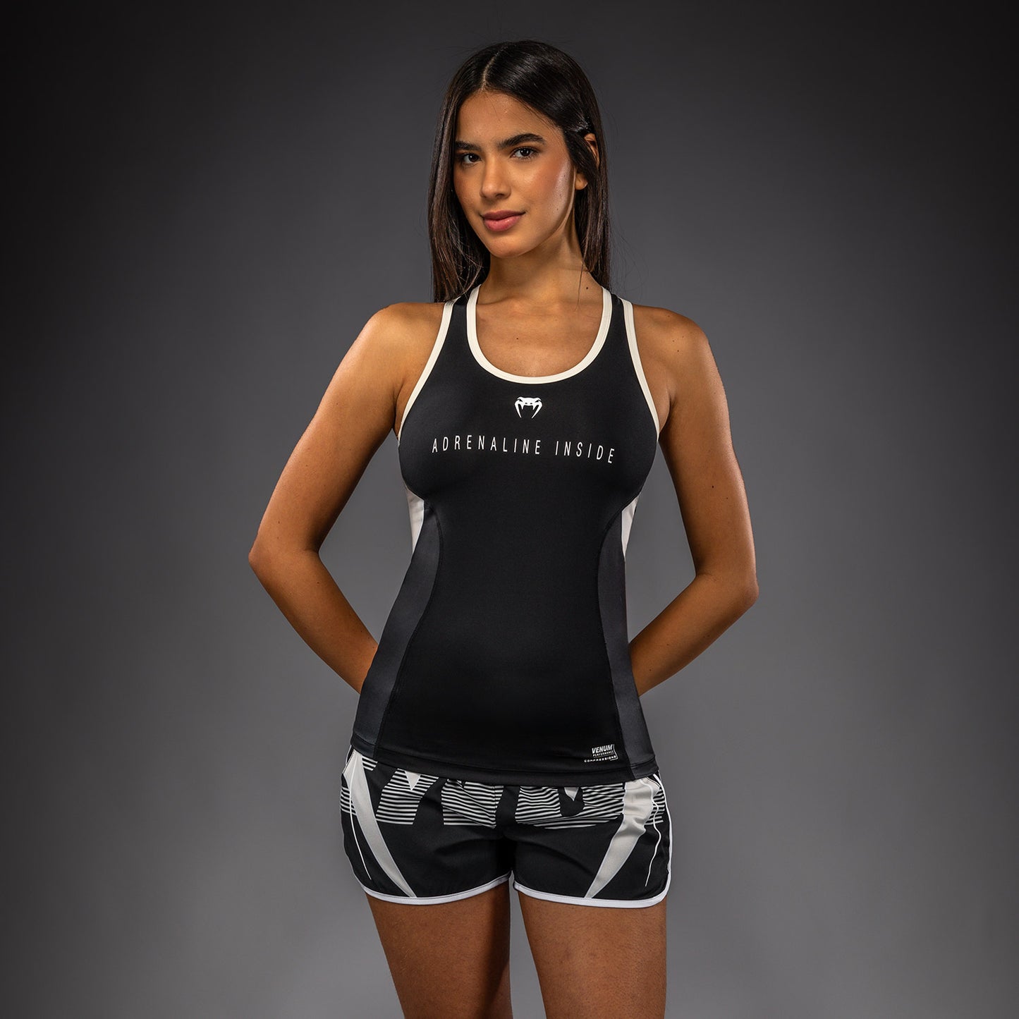 Venum Adrenaline Damen Dry Tech Tank Top – Schwarz/Elfenbein