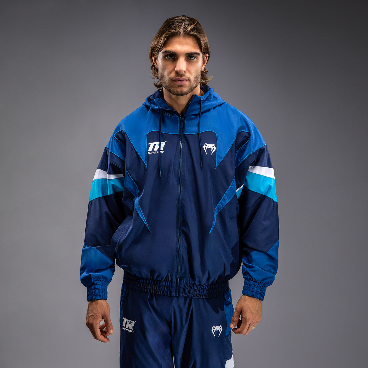 Venum x Top Rank Original Herren Kapuzen-Trainingsjacke - Marineblau