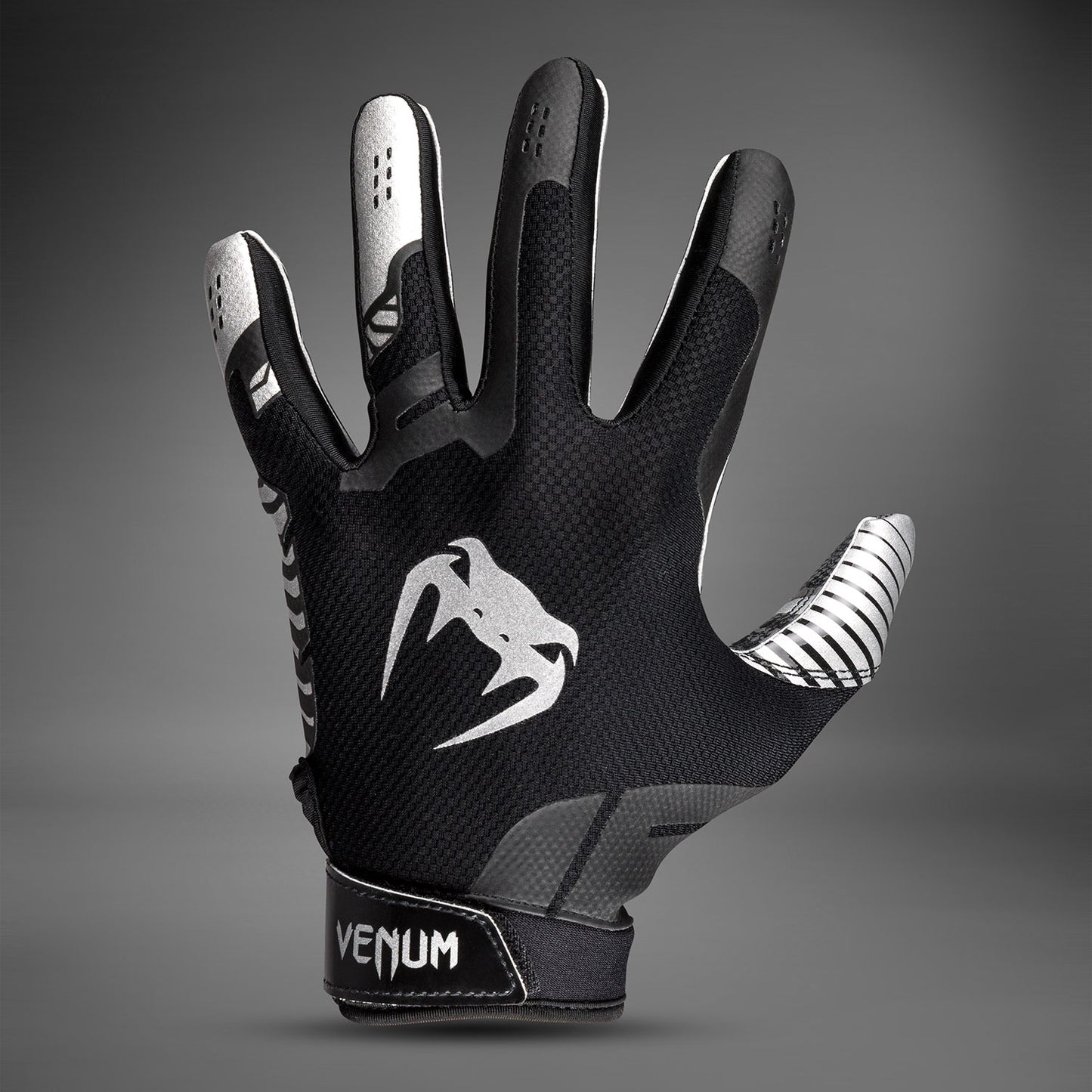 Venum Elite Football Handschuhe - Schwarz/Silber