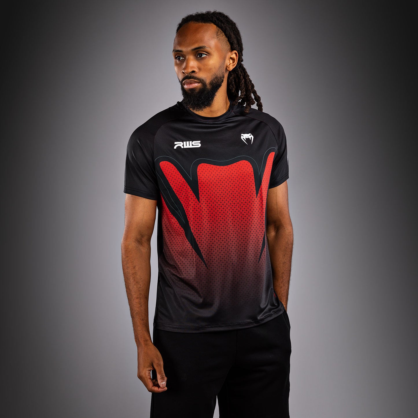 Venum x RWS 2.0 Men’s Dry-Tech T-Shirt – Schwarz/Rot