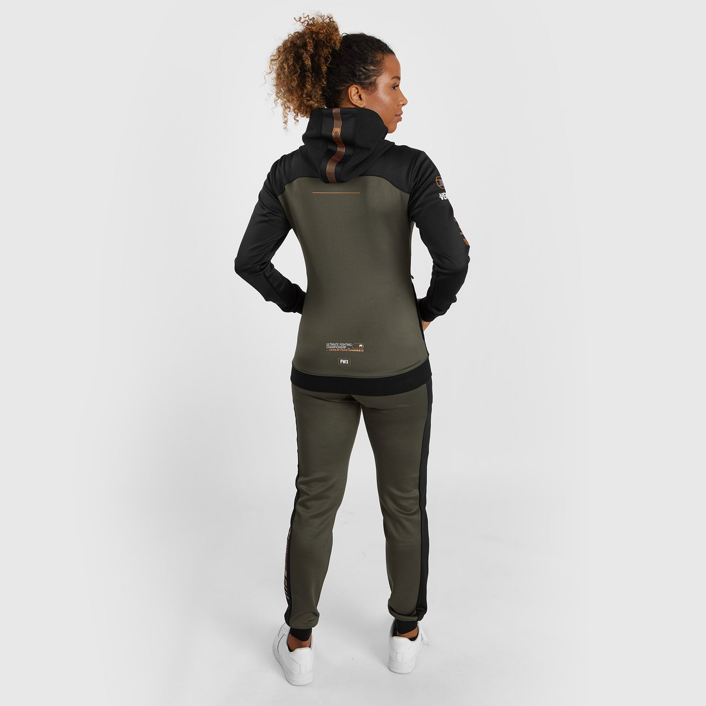 UFC Adrenaline by Venum Fight Week Zip Hoodie für Frauen - Khaki/Bronze