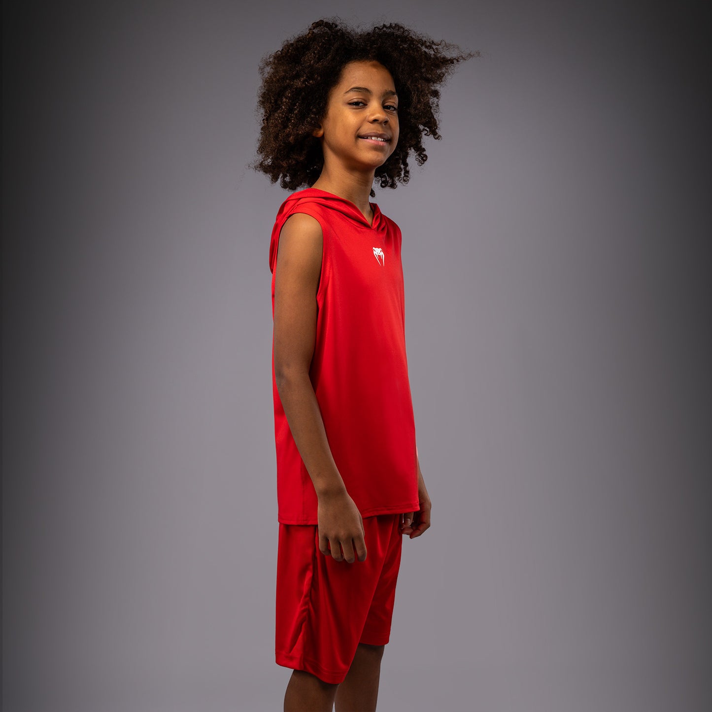 Venum Elite Ärmelloser Dry-Tech-Kapuzenpullover für Kinder - Rot
