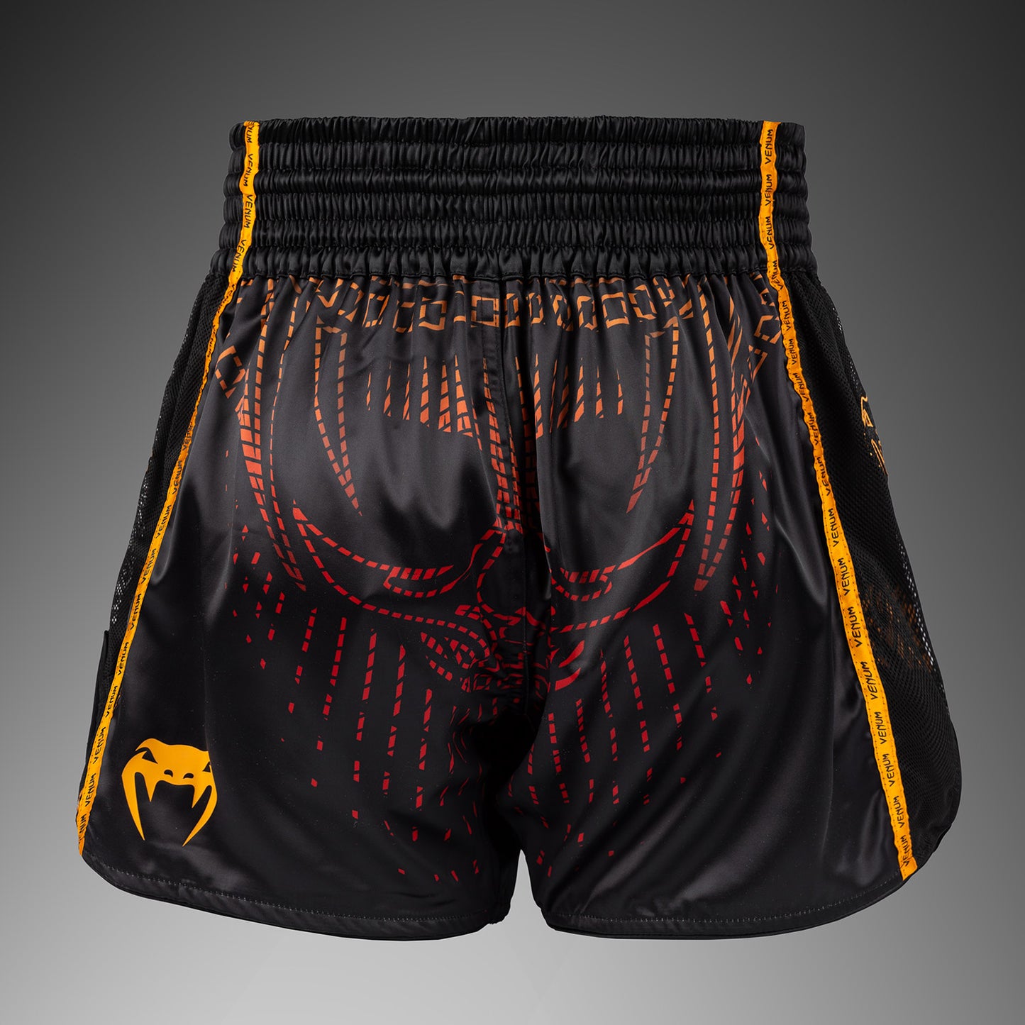 Venum Quetzal Fury Muay‑Thai‑Shorts - Schwarz/Fury Rot/ Tangerine