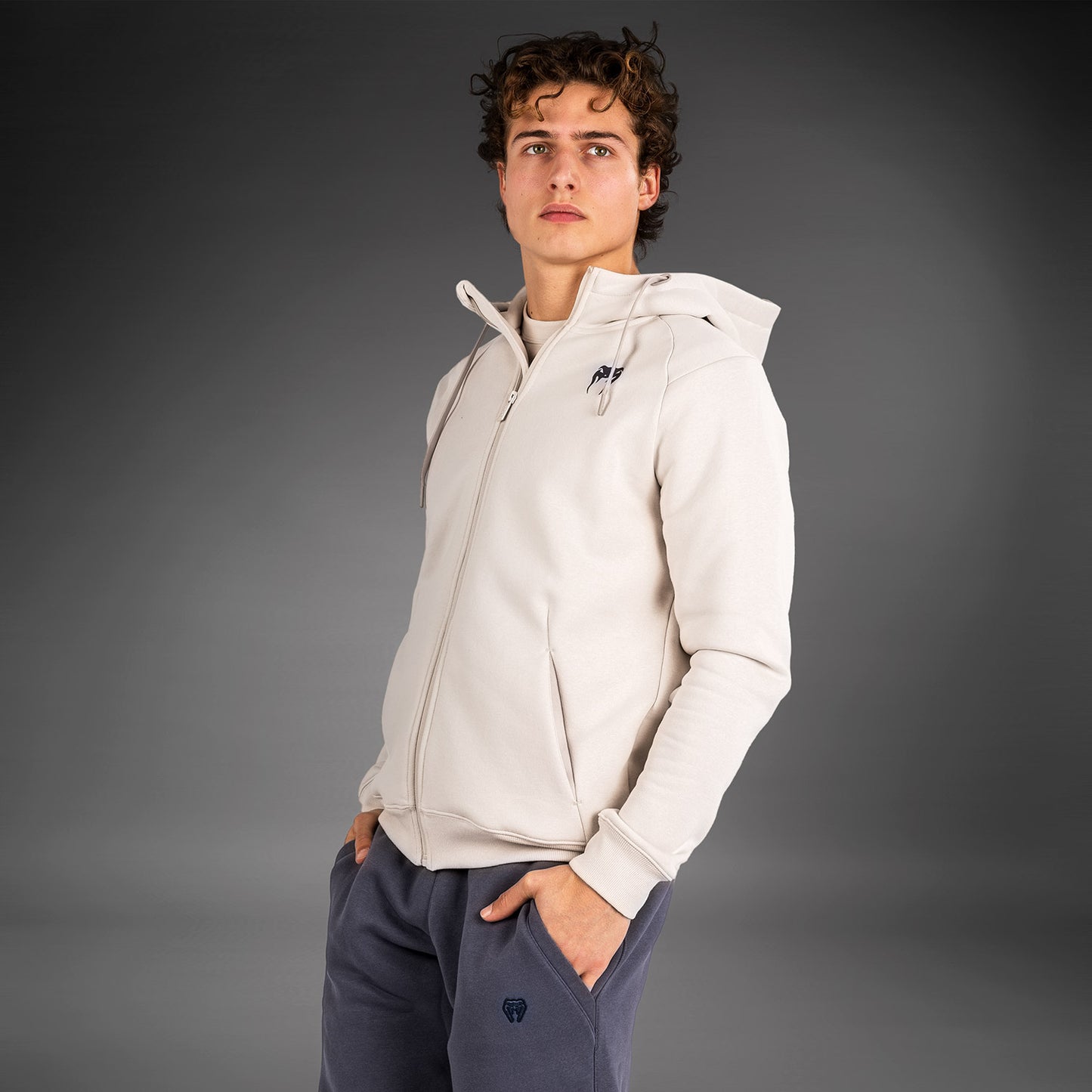 Venum Strikeland Kapuzenpullover mit Reißverschluss - Greige