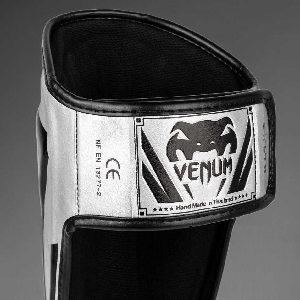 Venum Elite Standup Schienbeinschoner - Silber/Schwarz