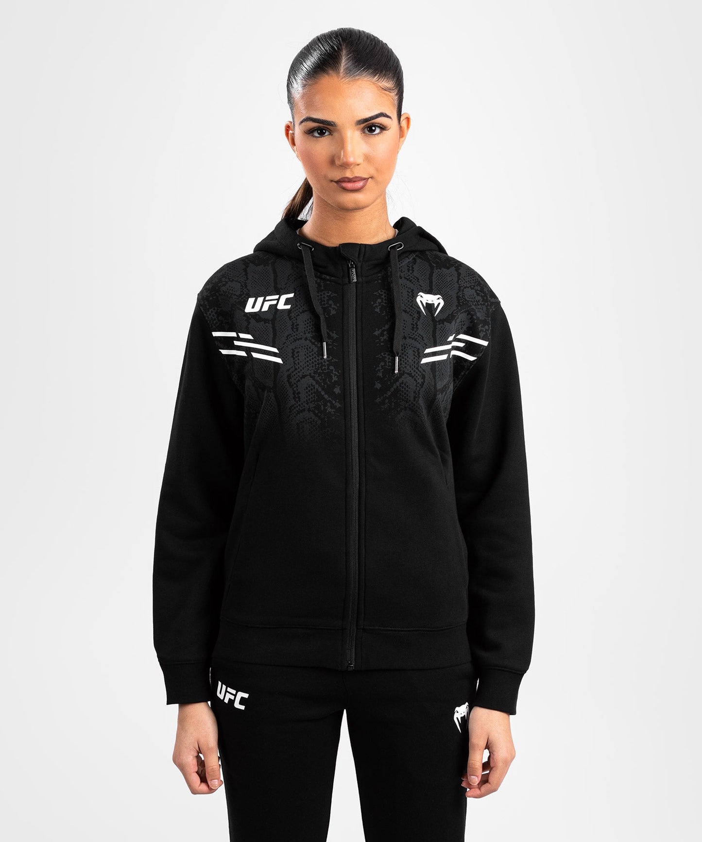 UFC Adrenaline by Venum Replica Zip Hoodie für Frauen - Schwarz