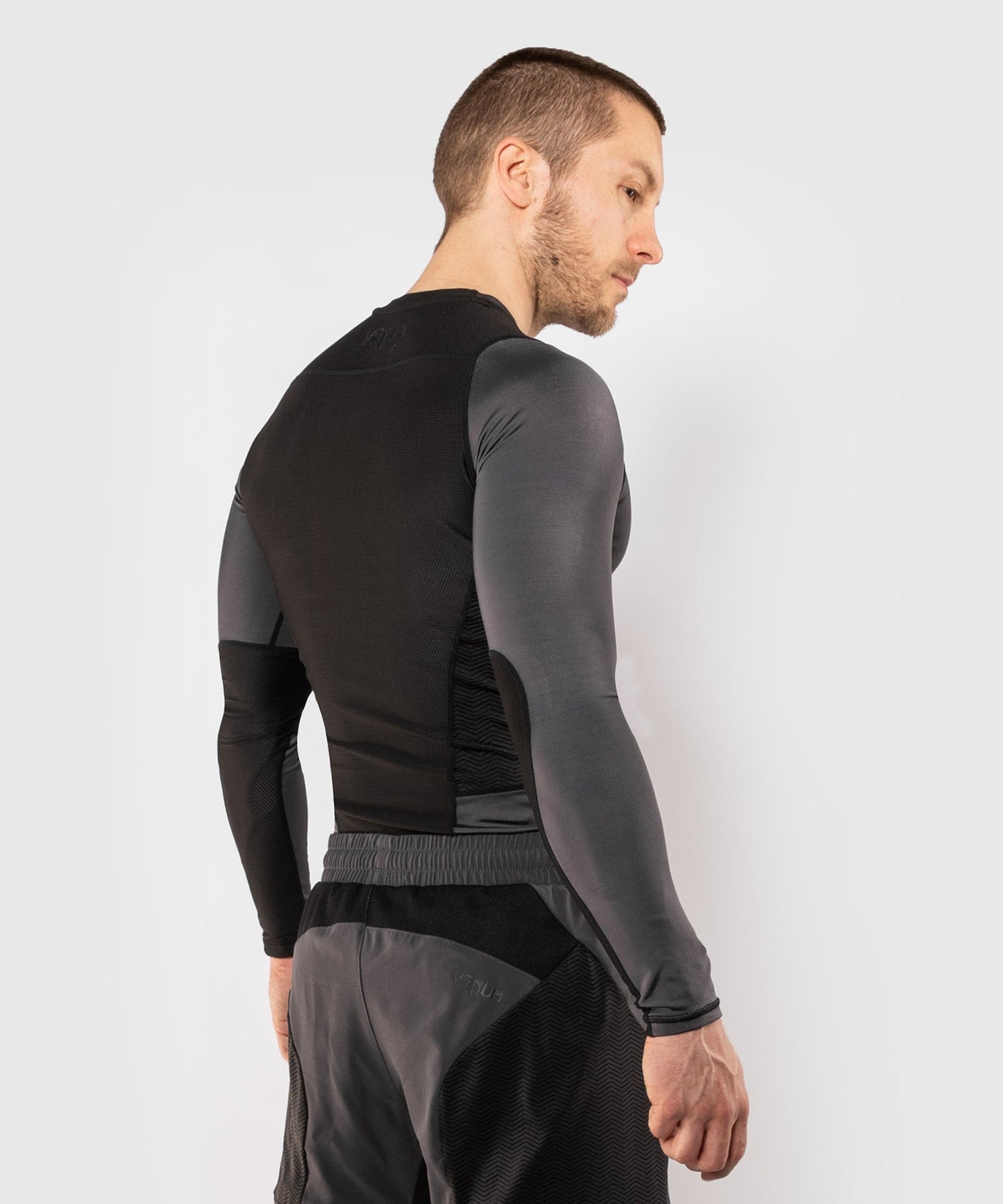 Rashguard Venum G-Fit - Langarm - Grau/Schwarz