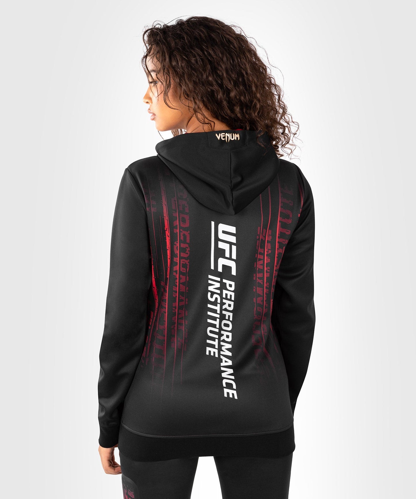 UFC Venum Performance Institute 2.0 Zip Hoodie für Frauen - Schwarz/Rot