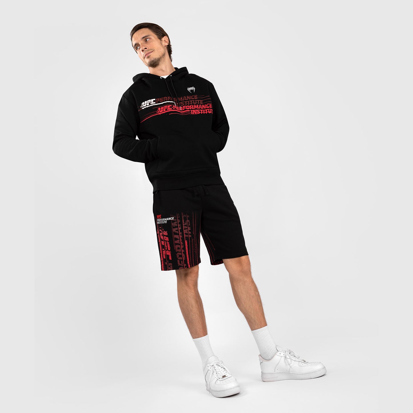 UFC Venum Performance Institute 2.0 Hoodie für Männer - Schwarz/Rot