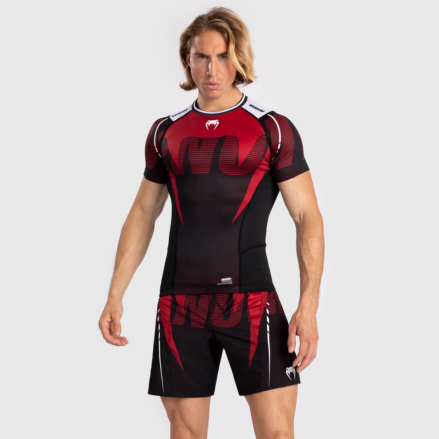 Venum Adrenaline Herren Kurzarm Rashguard - Red