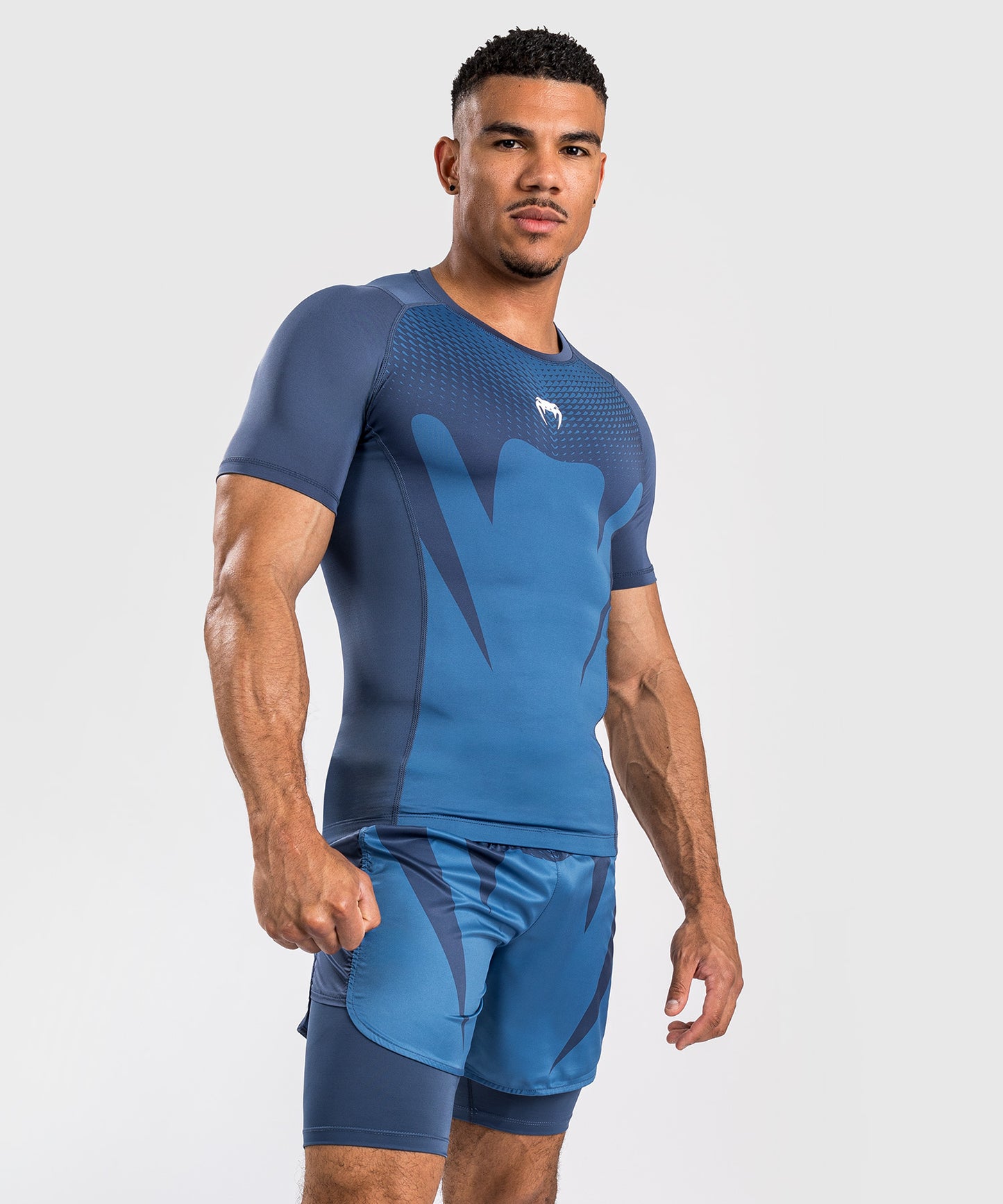 Venum Attack Herren Kurzarm Rashguard - Navyblau