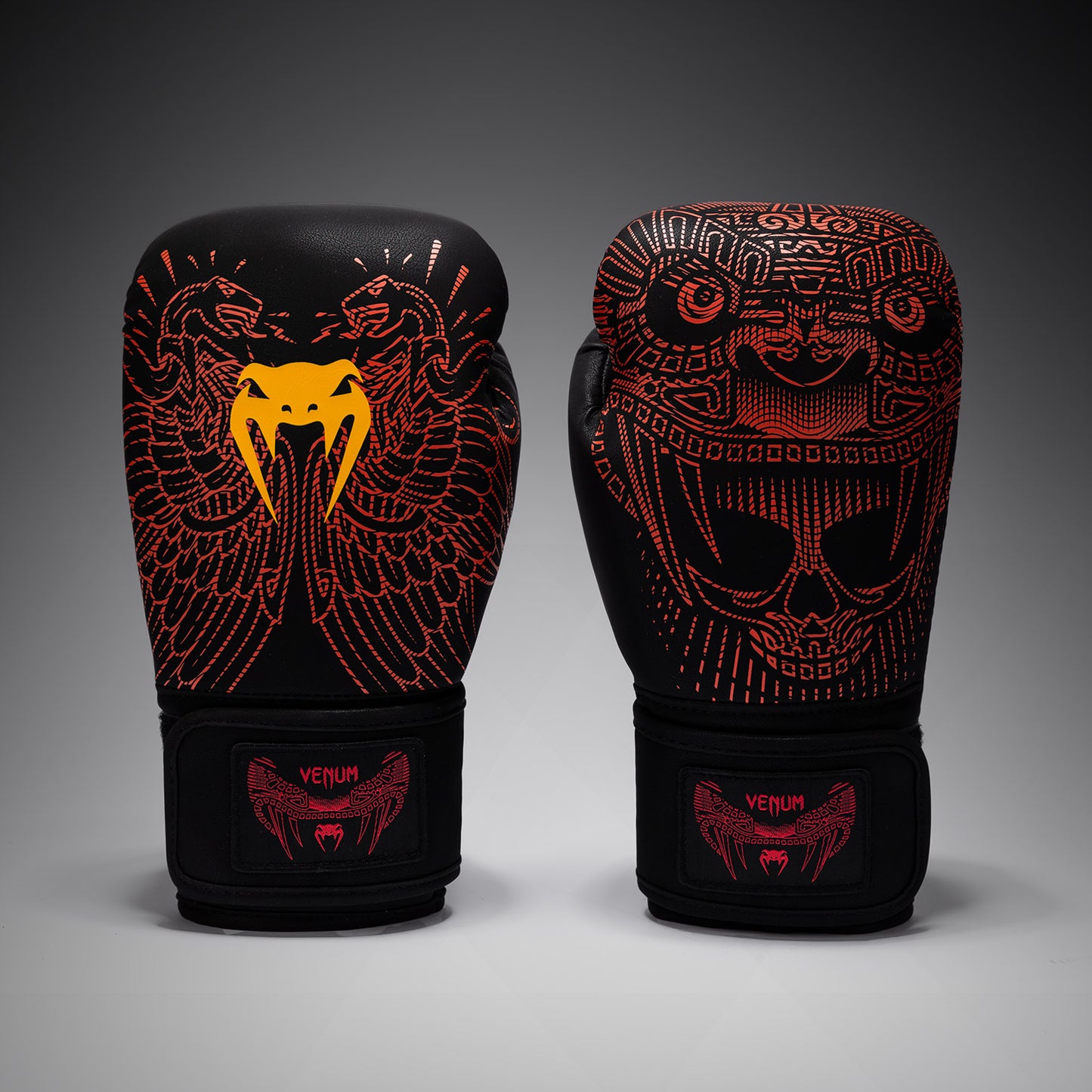 Venum Quetzal Fury Boxhandschuhe - Schwarz/Fury Rot/Tangerine
