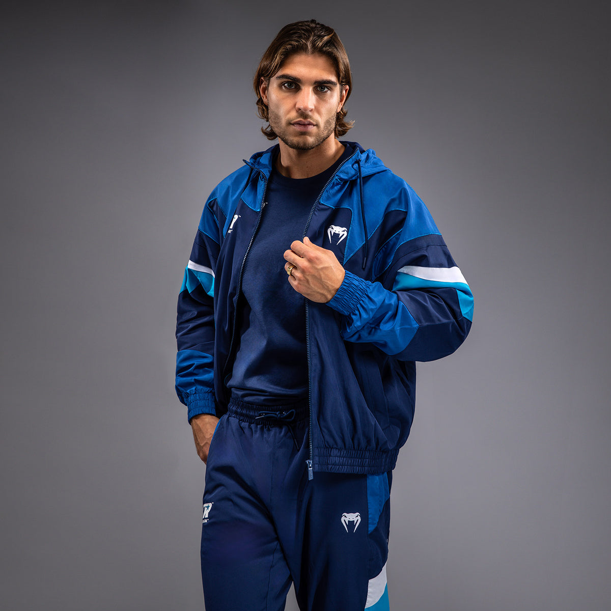 Venum x Top Rank Original Herren Kapuzen-Trainingsjacke - Marineblau