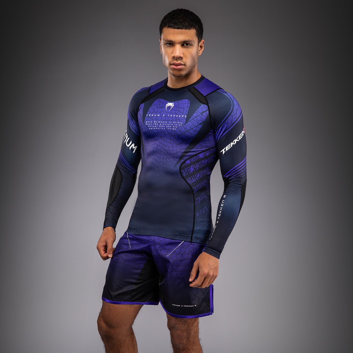 Venum x TEKKEN 8 Langarm Rashguard - Schwarz/Lila