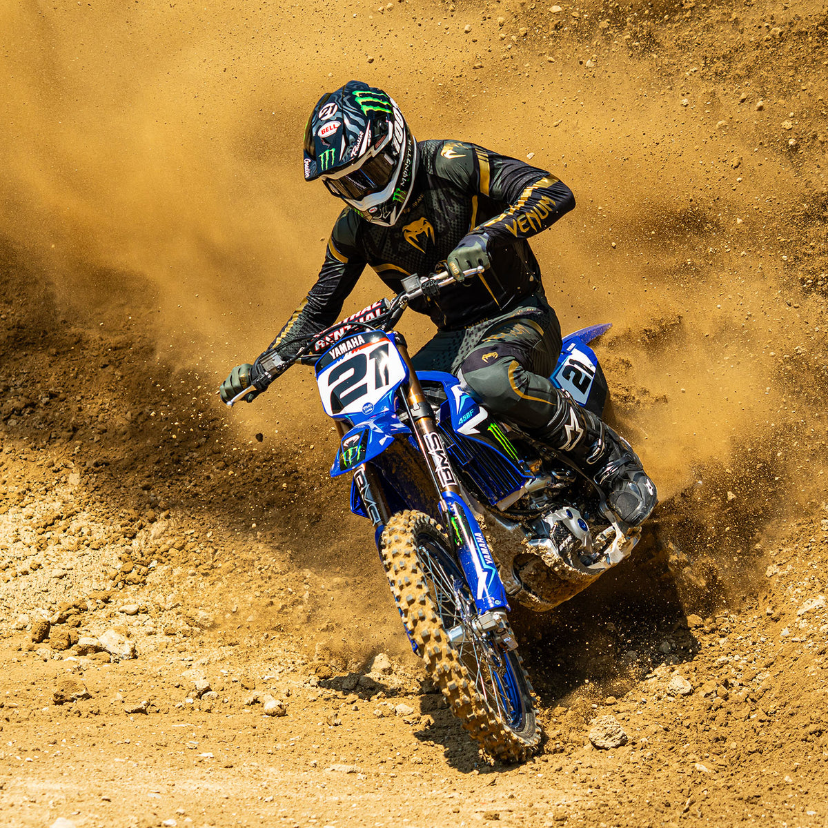Venum MX Challenger Motorsports-Trikot - Schwarz/Grün/Gold