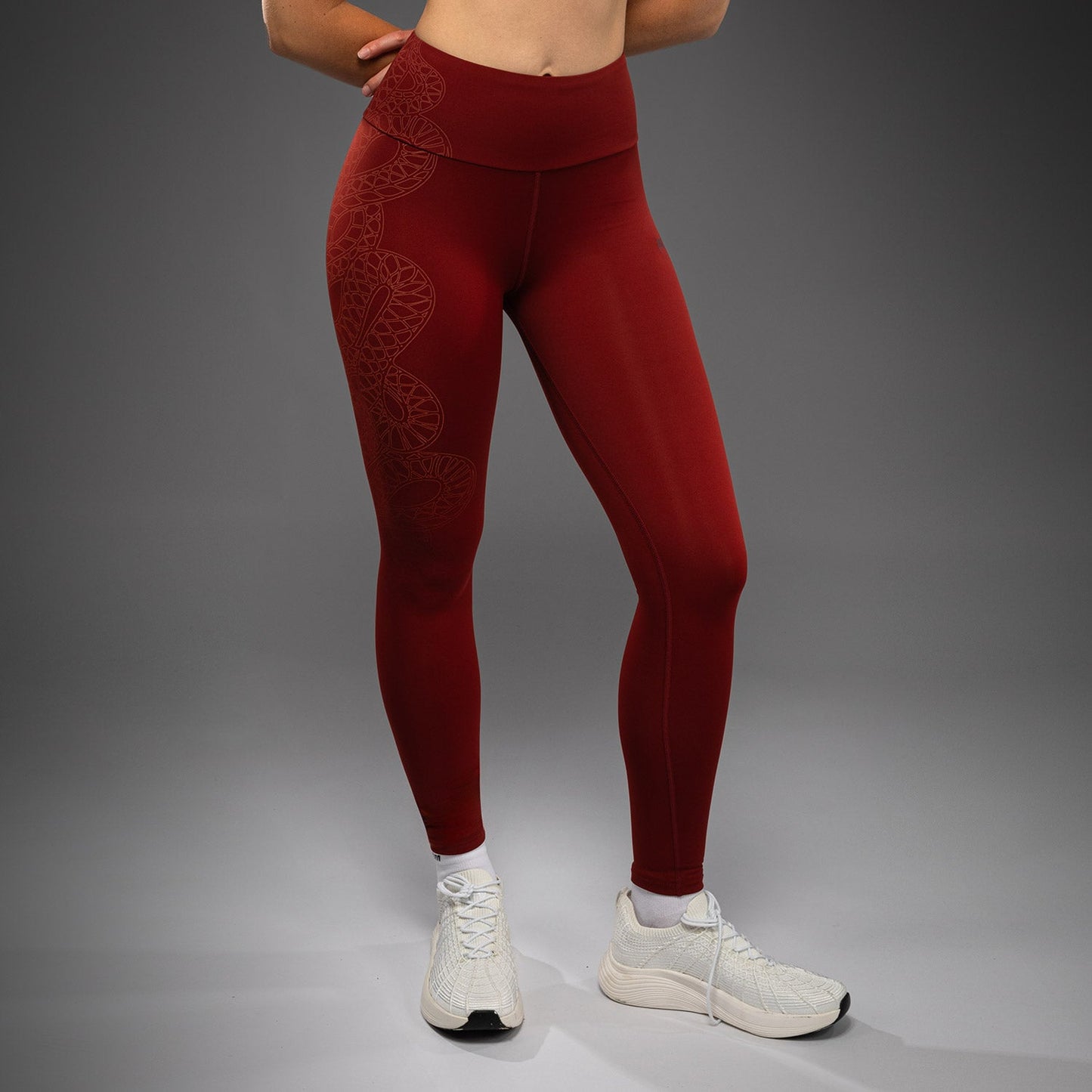 Venum Serpenti Damen Leggings – Burgunder/Elfenbein