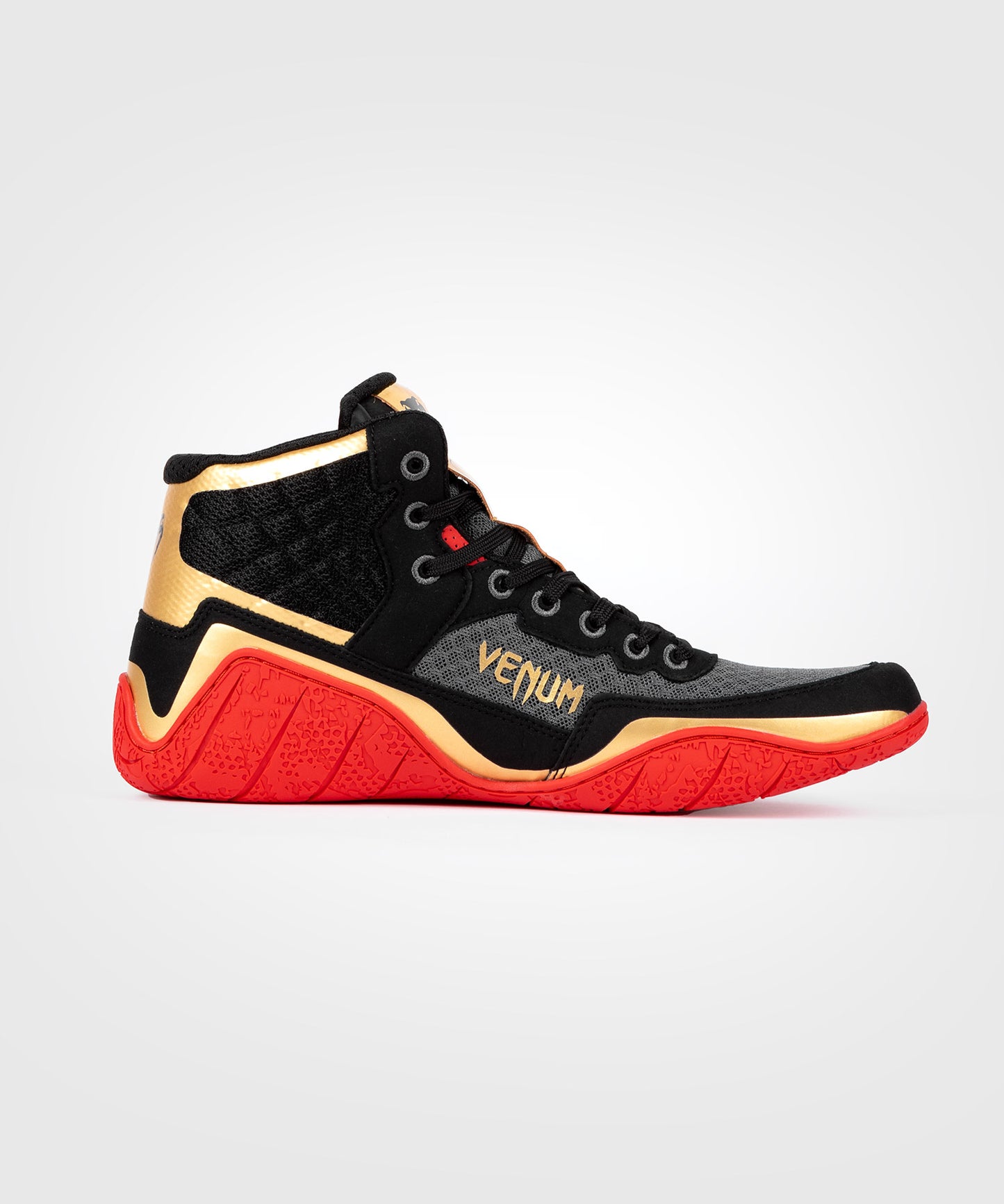 Venum Elite Wrestling Schuhe - Schwarz/Gold/Rot