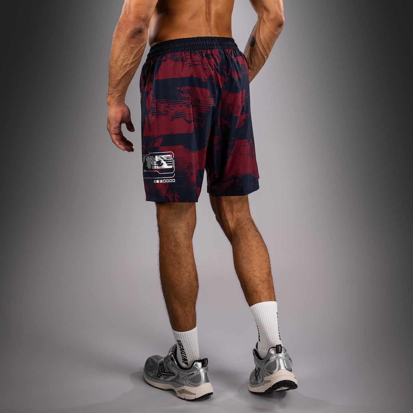 UFC Zenith by Venum Authentic Fight Week Performance Short Herren - Marineblau/Burgunderrot/Silber