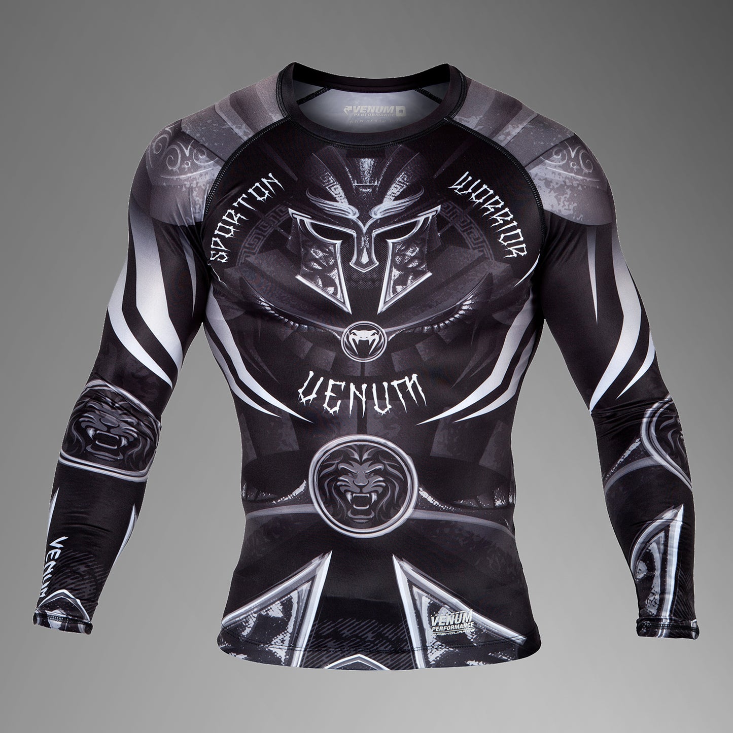 Venum Gladiator 3.0 Rashguard - Schwarz/Weiß - Langarm