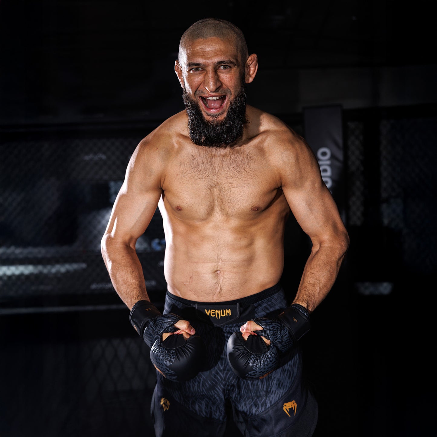 Venum x Chimaev Fightshorts - Schwarz/Grau