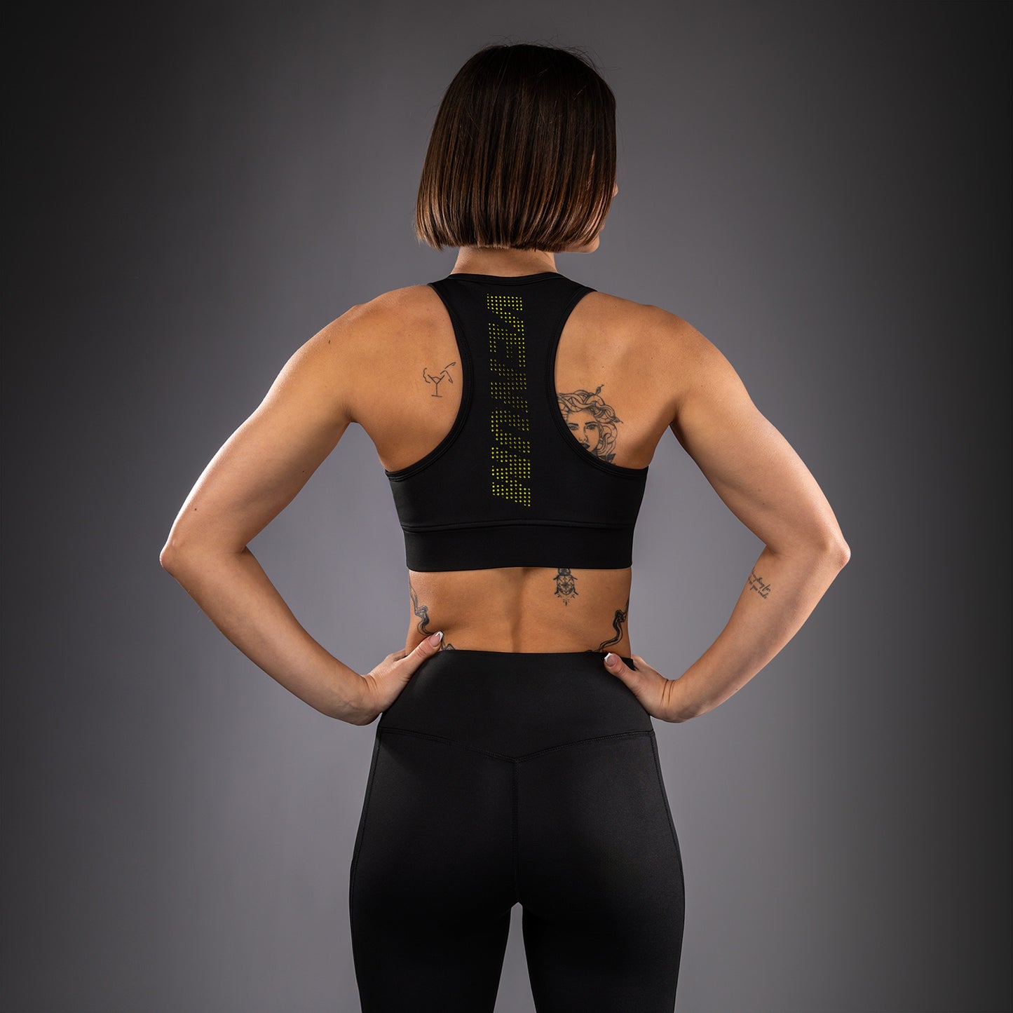 Venum Lazer Sport-BH für Damen - Schwarz/Gelb