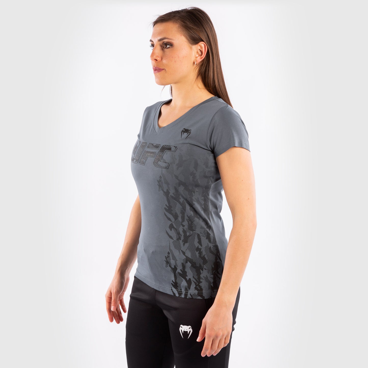 UFC Venum Authentic Fight Week Damen Kurzarm T-Shirt - Grau