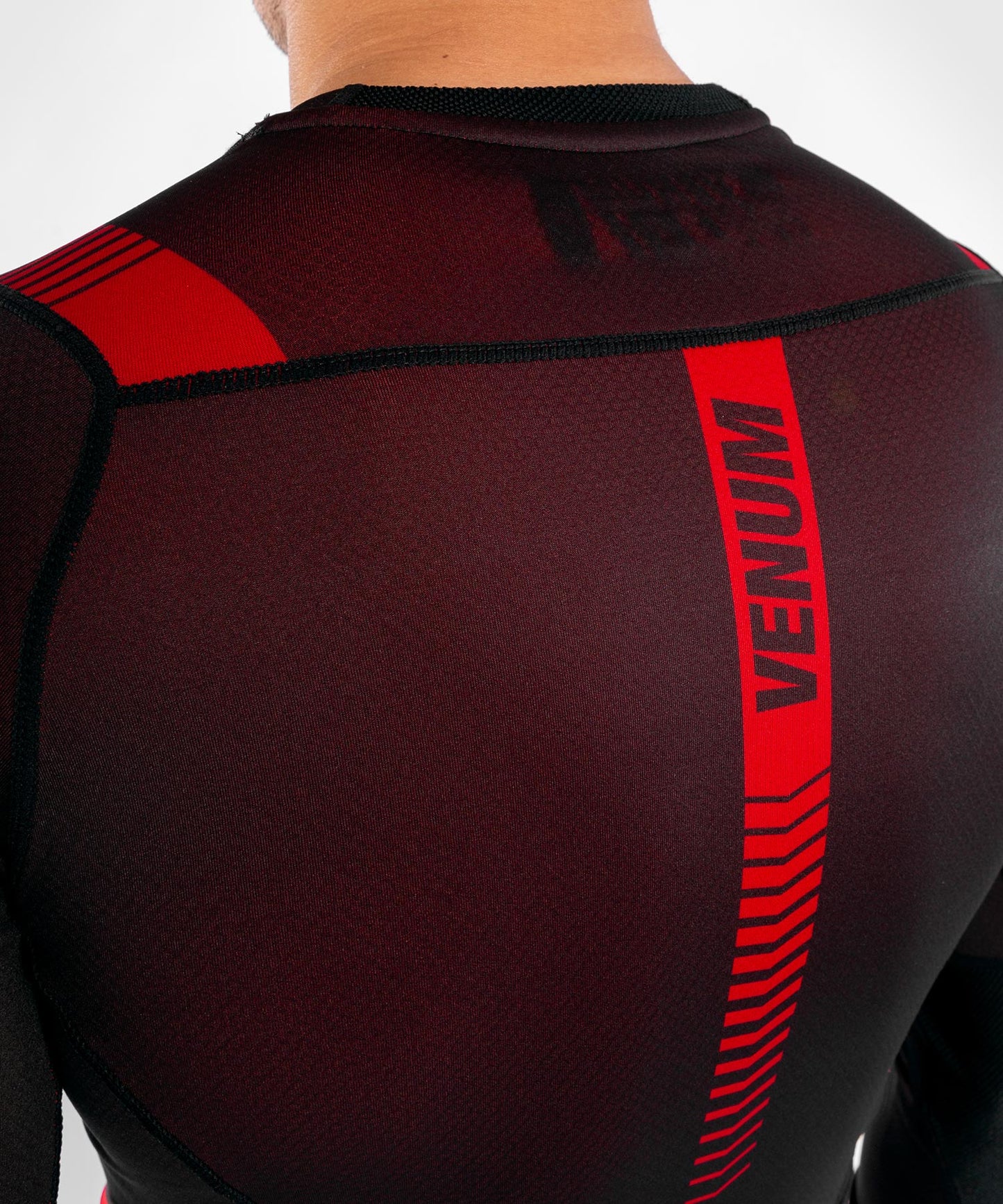Venum No Gi 3.0 Kompressions-T-Shirt – Langarm - Schwarz/Rot