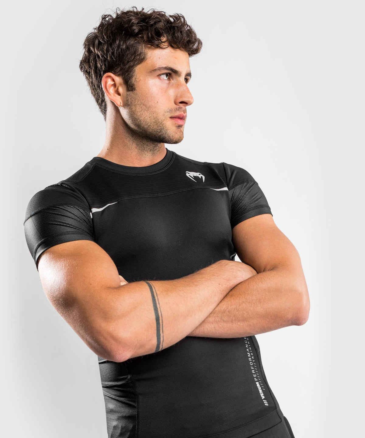 Venum Tempest 2.0 Kompressionsshirt (Kurzarm) : Schwarz / Grau