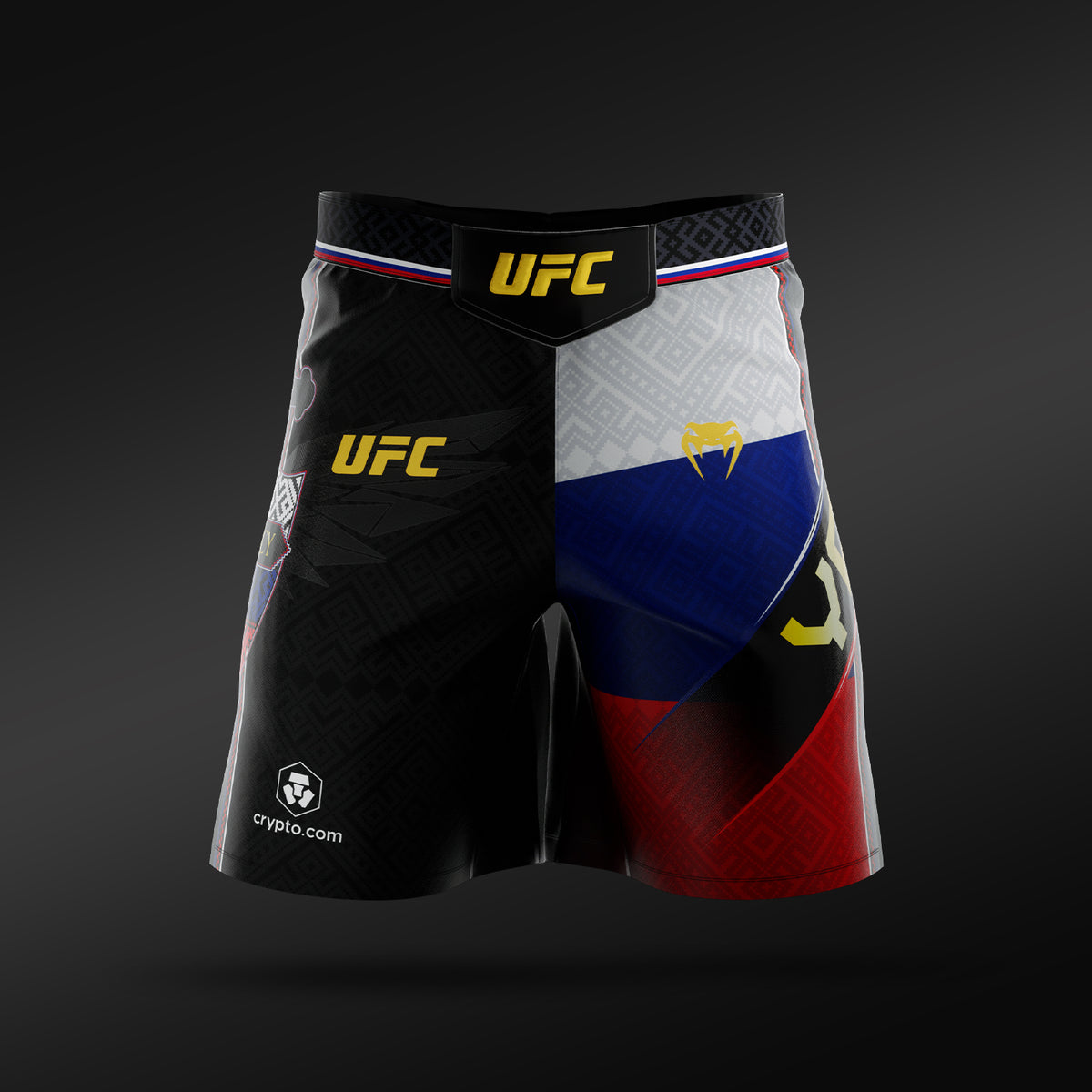 Venum UFC Unrivaled by Venum Petr Yan Long Fit Fightshorts für Herren – Schwarz