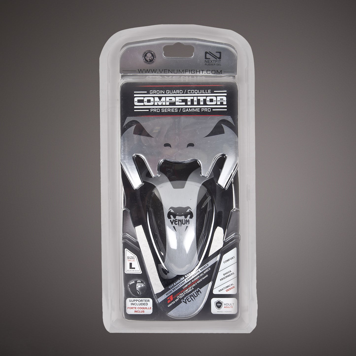 Venum Competitor Tiefschutz & Support - Silber Serie