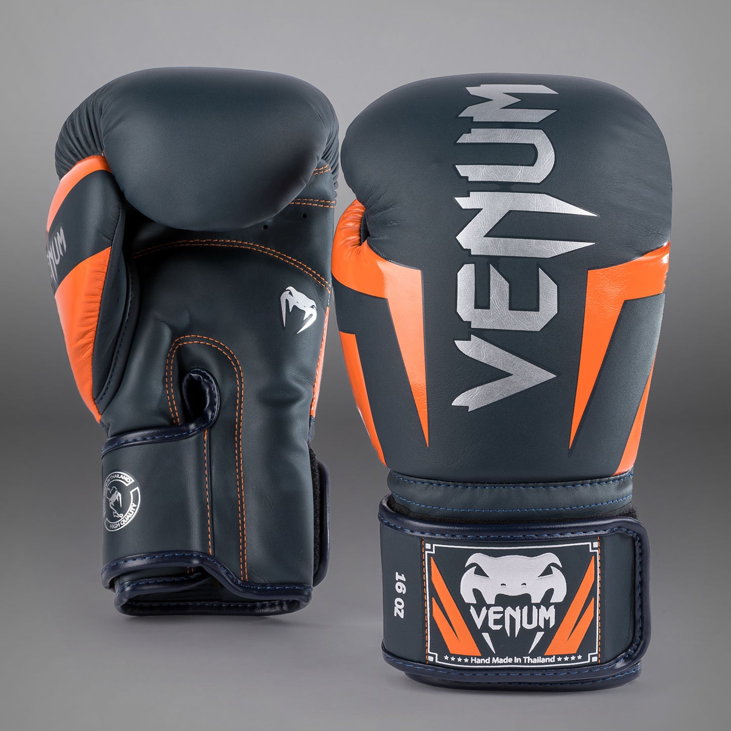 Venum Elite Boxhandschuhe - Navy/Silber/orange