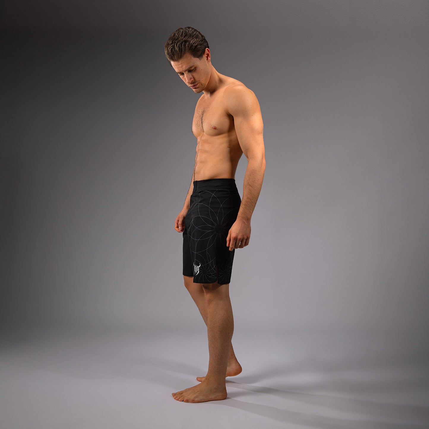 Venum Gladiator 5.0 Fight Shorts für Männer - Schwarz/Silber