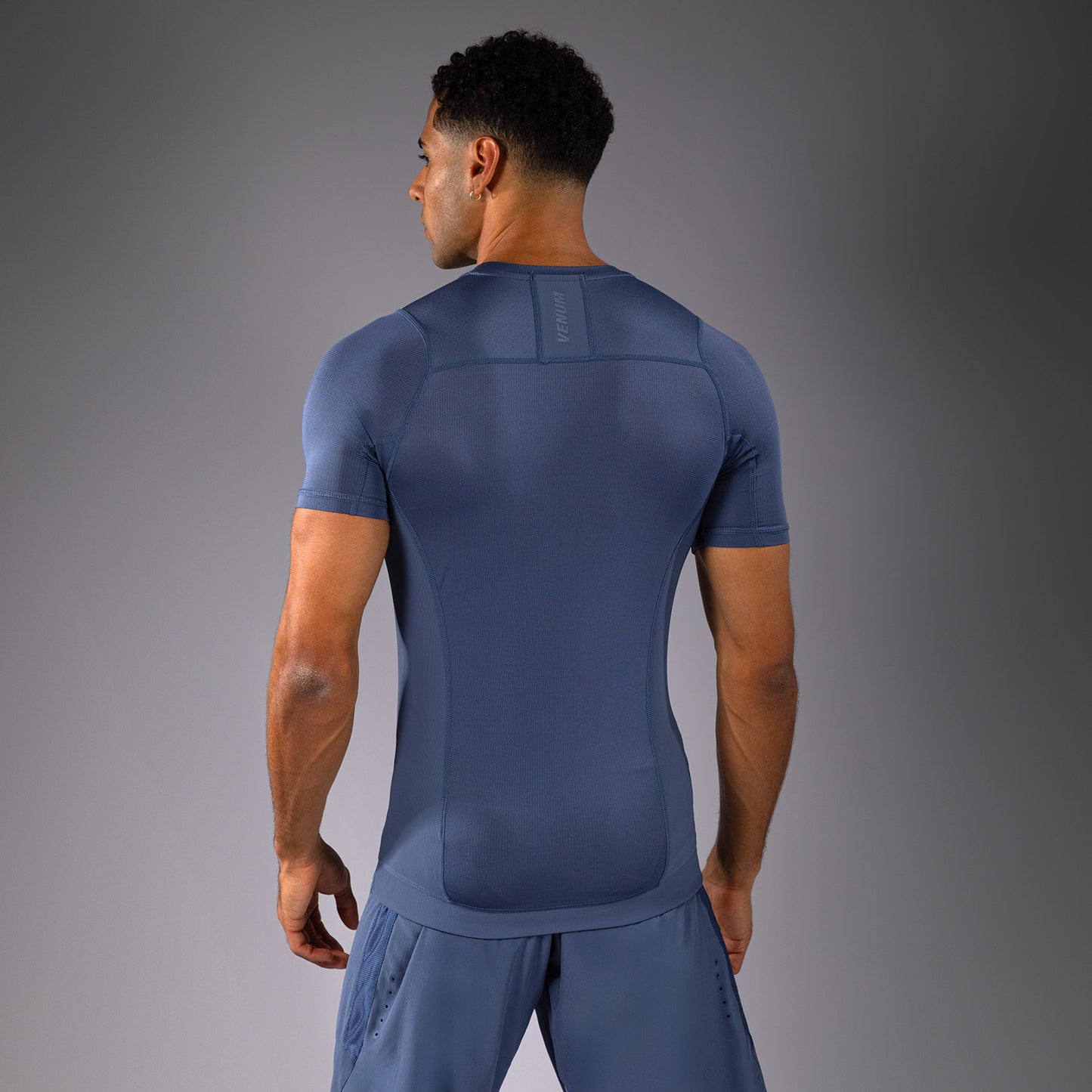 Venum G-Fit Air Herren Kurzarm Rashguard - Nebelblau