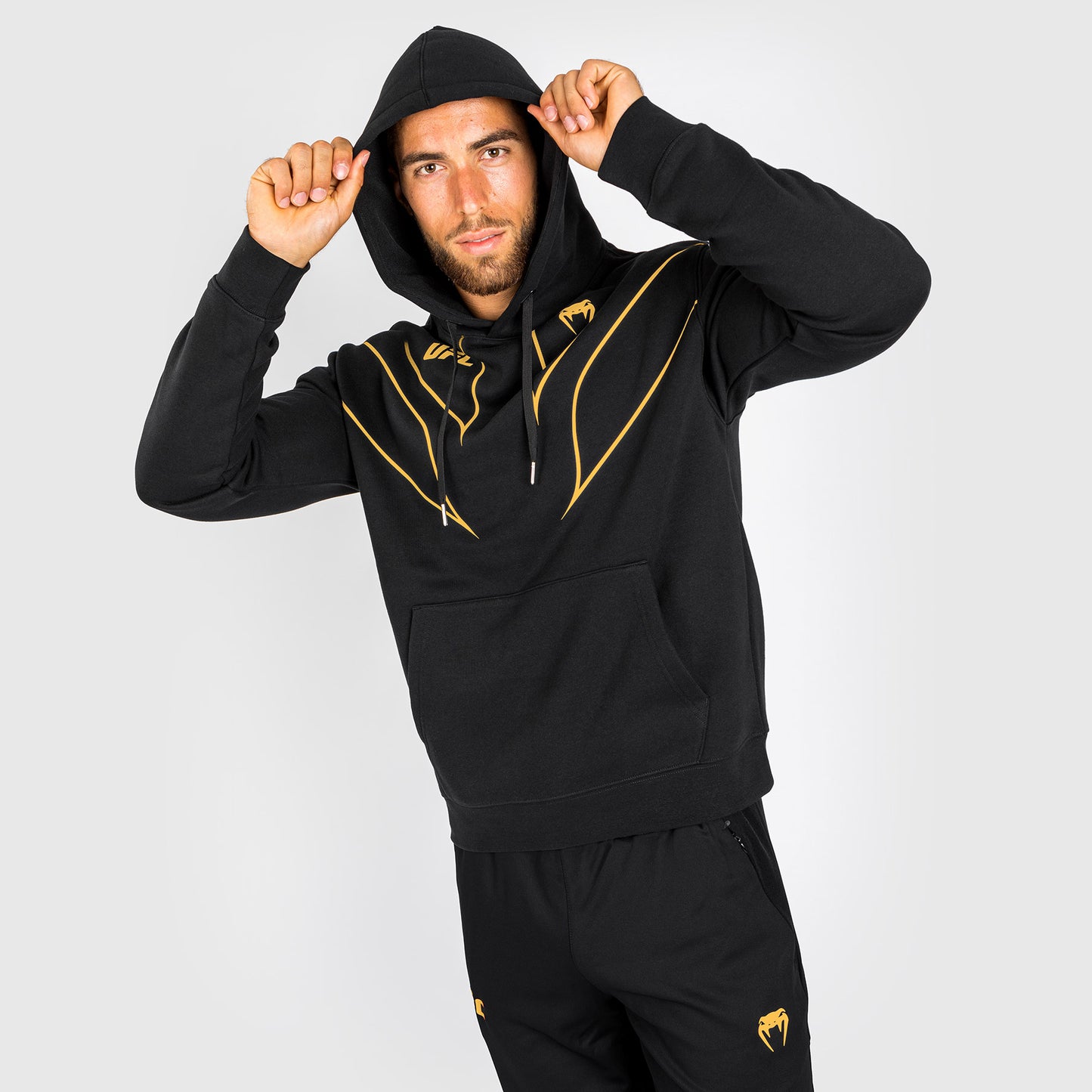 UFC Venum Replica 2.0 Hoodie mit durchgehendem Reißverschluss für Herren – Schwarz