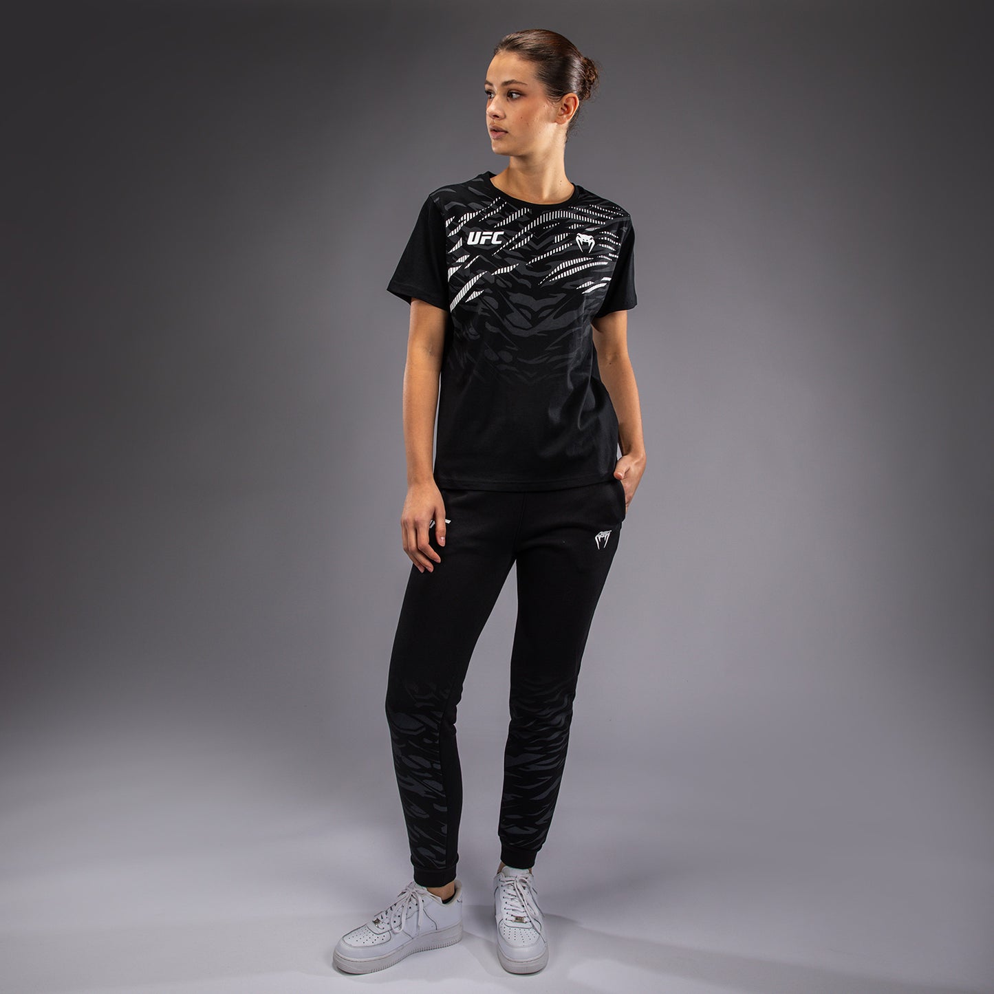 UFC Fusion by Venum Replica Damen Kurzarm T-Shirt - Schwarz