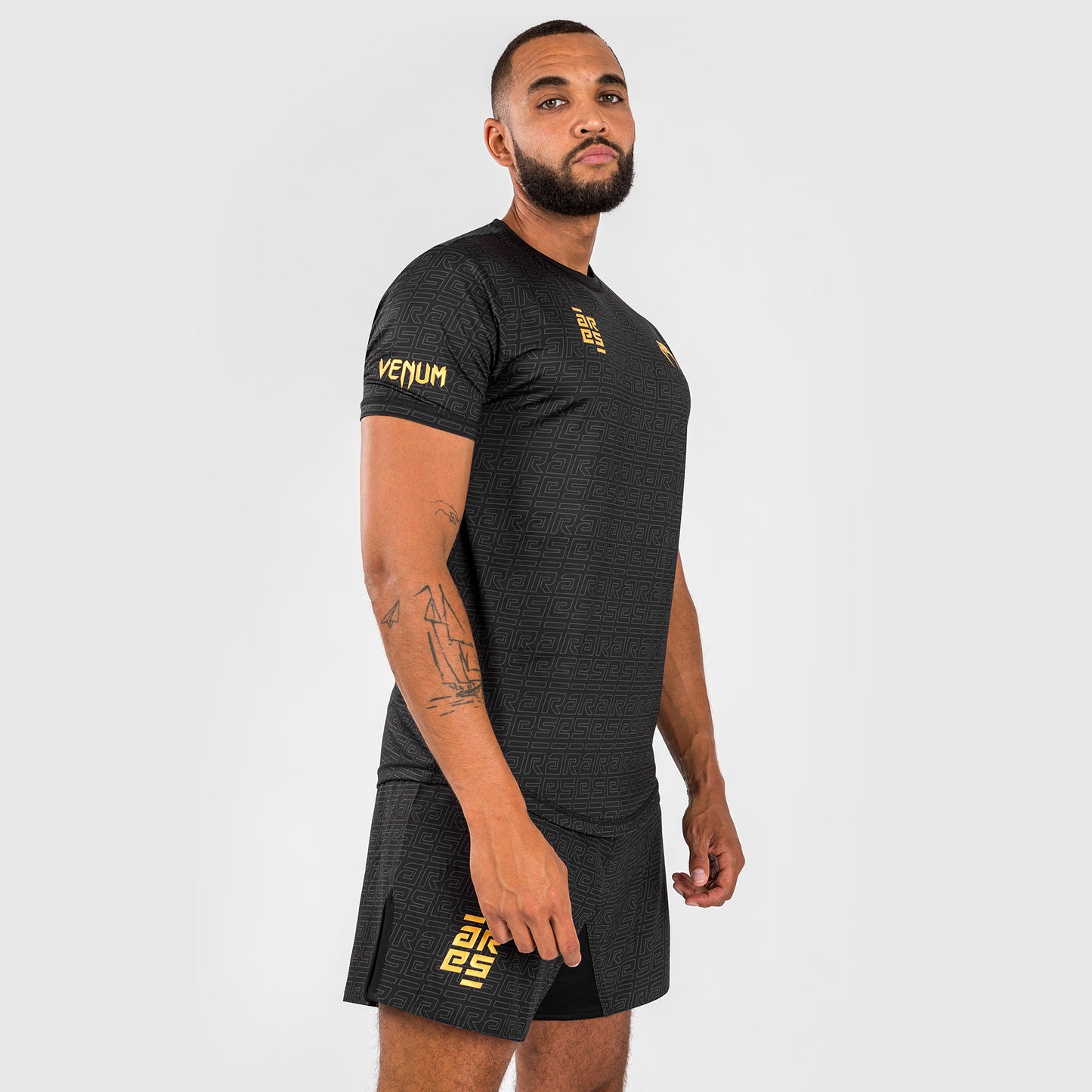 Venum x Ares Herren Dry-Tech T-shirt - Schwarz/Gold