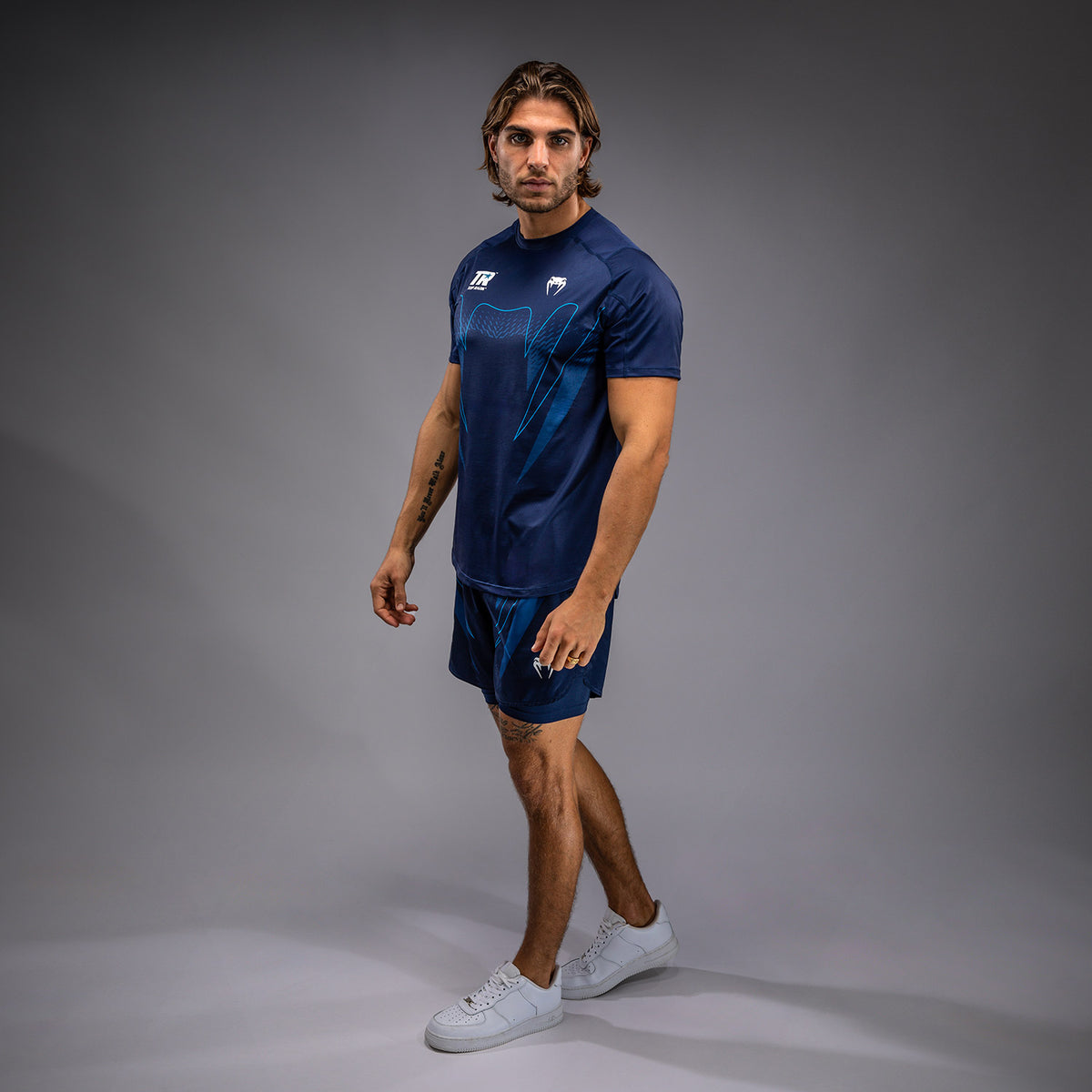 Venum x Top Rank Original Herren Dry Tech Shirt - Navy Blau